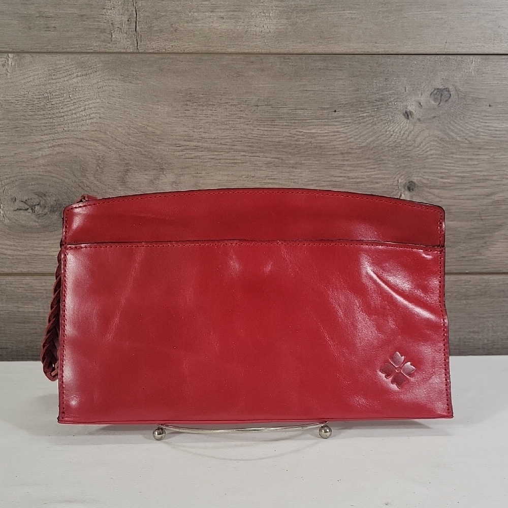 Patricia Nash Red Leather Clutch Wristlet